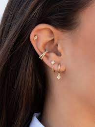 dainty pave cz criss cross hinged conch ear cuff earrings earings piercings ear jewelry cool ear piercings