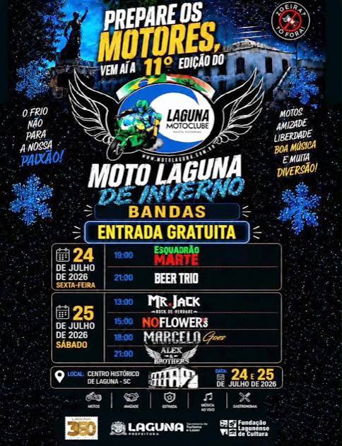 Moto Laguna de Inverno deve reunir cerca de mil pessoas durante as comemorações dos 350 anos de Laguna - Notisul