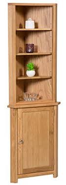 Waverly Oak Small Corner Display Cabinet In Light Oak Finish Storage Cupboard W Corner Cabinet Living Room Corner Display Cabinet Living Room Display Cabinet
