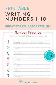 2 why you should buy crayola writing board at amazon. Writing Numbers 1 10 Help Your Kindergartener Learn To Write The Names Of The First Ten Numbers With T Writing Numbers Numbers Kindergarten Learning To Write