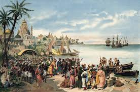 Vasco da Gama Arriving at Calicut, India - World History Encyclopedia