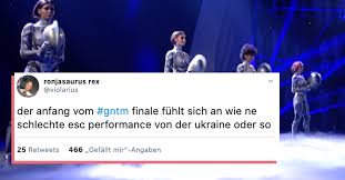 Heidi klum and thousands of others were evacuated from the live televised finale of germany's next topmodel after a bomb threat was made against the show. Mal Wieder Super Unangenehm Die Besten Tweets Zum Finale Von Gntm The Best Social Media De