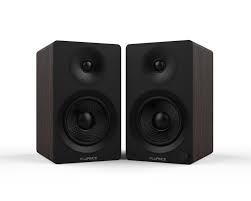 Ai40b Powered 5 Bookshelf Speakers Natural Walnut Active Bluetooth Bookshelf Speakers Wireless Music Speaker