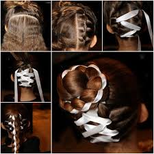 This is a crazy quick way to give your style that extra boost it needs. Cute Braided Hair Bun With Ribbon