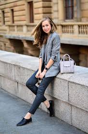 Black Blazer With Jeans For Girls Blazer And Jeans Outfits Dark Grey Skinny Jeans Paired With A Light Grey Patterned Blazer So Womens Casual Outfits Pretty Girl Outfits Fashion Clothes Women