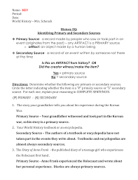 Primary and secondary sources students will decide whether a sources is a primary or secondary source and explain why. Primary And Secondary Sources Of History The Best Picture History