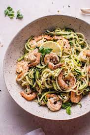 Add the olive oil, chicken, shrimp, and cajun seasoning. 15 Minute Keto Garlic Lemon Shrimp Zoodles A Healthy And Easy Zucchini Noodles And Shrimp Recipe Ketogenic Recipes Dinner Mediterranean Diet Recipes Recipes