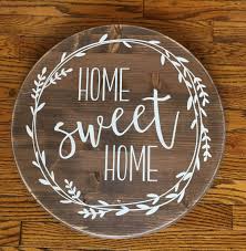 Love This Home Sweet Home Round Wood Sign 44 Farmhouse Decor Affiliate Round Wood Sign Diy Signs Handmade Home