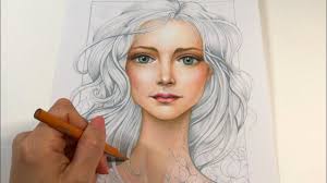 The best technique for applying light tones to the skin is by using an eraser to lift off color and expose the white of the paper below. Skin Face Coloring The Women Of Flowers Collection Chris Cheng Colors For Skin Tone Face Drawing Colored Pencil Tutorial