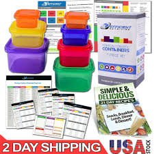 21 Day Fix Portion Control Containers Kit Beach Body Food Plan Diet Weight Loss