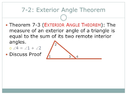 Find the value of x. 7 2 Exterior Angle Theorem Ppt Video Online Download