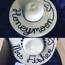 Honeymoon Hats The Personalised Hat And Bag Company See Facebook And Instagram Hats Sequin Hat Bespoke Hats
