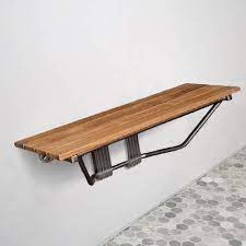 Free shipping, order now · lowest prices guaranteed · free shipping Morenci Wall Mount Large Teak Folding Shower Seat Magnus Home Products