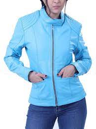 Women S Sky Blue Leather Jacket Leather Jackets Women Blue Leather Jacket Leather Jacket