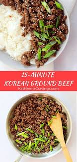 Easy 15 Minute Korean Ground Beef Bowls Kathleen S Cravings Recipe Korean Ground Beef Ground Beef And Broccoli Beef And Broccoli Sauce