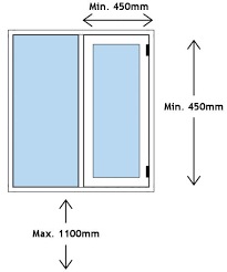 Im wondering if 950mm is the minimum distance from floor level that a kitchen sink window needs to be for building control? Sparwindows Co Uk Information About Fire Escape Windows