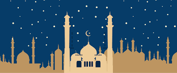 صورة ظلية مسجد الكرتون Seni Islamis Spanduk Mesjid