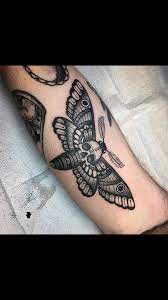 Deathshead Moth Insect Tattoo Hand Tattoos Elbow Tattoos