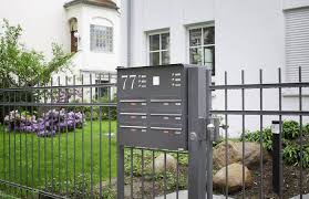 Mailmaster supplies all types and styles of mailboxes for setting in your fence (or brick or block wall) and are the leaders in the field of customised stainless. Fence Mounted Mailbox Bank With Horizontal Boxes And Installation Box With Engraving With Surround Ri 246 Image No Mounted Mailbox Dream House Decor Mailbox