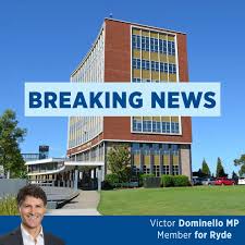 Nsw minister victor dominello reveals reason for 'droppy eye' presser. Victor Dominello Mp Breaking News I Have Just Been Informed That The Heritage Council Of Nsw Is Of The View That The Ryde Civic Centre Is Not Of State Significance But