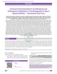 Pdf Consensus Recommendations On Sulfonylurea And