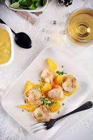 Noix De Saint Jacques A L Orange Sauce Safran Et Cognac Chefnini Recette Recettes De Cuisine Noix De Saint Jacques Entree Gastronomique