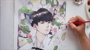Bts Jungkook Fanart Watercolor Speed Paint Youtube Bts jungkook wings speedpaint подробнее. bts jungkook fanart watercolor speed paint