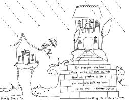 So, if you were looking for free the rock dwayne johnson coloring page coloring sheets, you are in the right place. Wise And Foolish Builders Coloring Page Matthew 7 24 House On The Rock Ministry To Children
