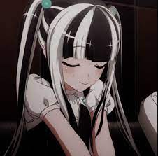 Wallpaper anime girls simple background long hair black hair. Pin On å¤œ Anime