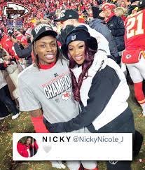 Xavier Worthy And His Mother Nicky Celebrating The AFC Championship Last  Night At Arrowhead💛♥️