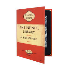 Infite Library By A Bibliophile Clever Humour Book Cover For Ereader And Tablet Technology By Klevercase C Kindle Paperwhite Case Book Cover Kindle Book Cover
