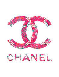floral chanel logo mode illustration kunstdruck illustration mode chanel logo chanel kunst