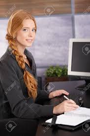Can meaningless boredom be treated with simple measures such as watching. Portrait Of Attractive Redhead Businesswoman At Work Sitting Stock Photo Picture And Royalty Free Image Image 11157805