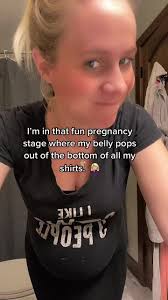 Pregnant Belly under Shirt
