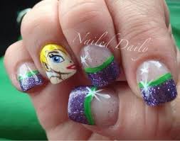 Nailed Daily Day 261 Tinkerbell French Disney Nails Nail Art Disney Nails