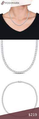 Zales White Sapphire Necklace 925 4 0mm Lab Created White Sapphire From Zales Worn A Few Ti White Sapphire Necklace Womens Jewelry Necklace Sapphire Necklace