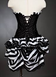Black And White Corset Dress Custom Size Burlesque Black And White Corset Dress By Glamtastik 225 00 White Corset Dress Corset Dress Corsets And Bustiers