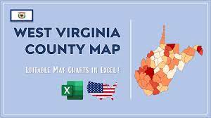 West Virginia County Map Pdf West Virginia County Map And Population List In Excel