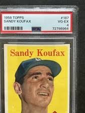 Topps Sandy Koufax 1958 Season Baseball Sports Trading Cards & Accessories  for sale