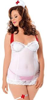 Most of the time these are costumes worn by women who aren't nurses, but sometimes they pop up on actual nurses in fan service heavy series. Nurse Women S Plus Size Lingerie Plus Size Nurse Bedroom Costume