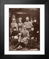 Print of The Prince and Princess of Wales in shooting dress, 1900. Art Prints, Posters & Puzzles from Heritage Images