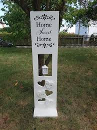 Wooden Stand Wish Label Shabby Lantern Family Sign Decoration Wood Stele Deco Stele Beam Board Family Heart Shabby Style Shabby Wooden Stand