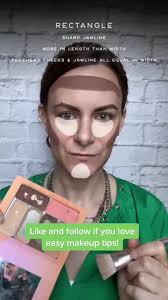 Contour placement for rectangle face #contour #contouring #highlight  #highlightandcontour #makeup #easy #diy #fast #simple #summer
