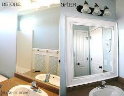 Stephanie at full of great ideas. Diy Framed Mirror Tutorial The House Of Smiths Bathroom Mirrors Diy Mirror Frame Diy Bathroom Mirror Frame