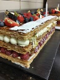 Mille Feuilles Fruits Rouge Pastry Cake Sweet