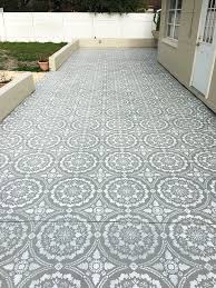 You have several material options in this regard, including epoxy, acrylic, siloxane, polyurea, and more. Stenciled Patio Makeover Tutorial