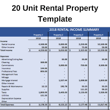 20 Unit Rental Property Template Customizable Microsoft Etsy Rental Property Budget Spreadsheet Rental