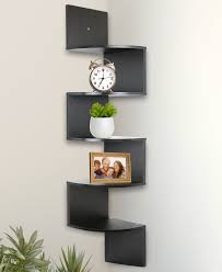 Greenco 5 Tier Wall Mount Corner Shelves Espresso Wall Mounted Corner Shelves Corner Wall Shelves Corner Shelves
