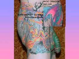 It had to be full coverage with lots of colour and detail. Puff The Magic Dragon Tattoo Images