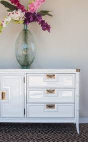 Stanley Faux Bamboo Dresser In White Dove Painted By Kayla Payne High Gloss Furniture White Painted Furniture Redo Furniture